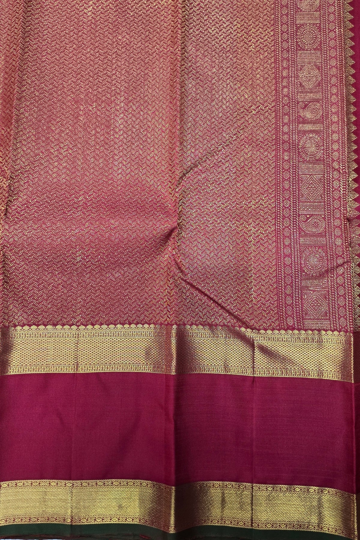 Maroon Kanchipuram Silk Saree – Rich & Regal