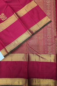 Maroon Kanchipuram Silk Saree – Rich & Regal