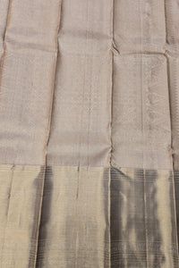 Light Taupe Beige Kanchipuram Silk Saree