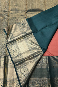 Textured fabric with a patterned border on a textured surface