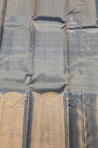 Dark Electric Blue Kanchipuram Silk Saree