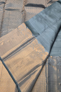 Dark Electric Blue Kanchipuram Silk Saree