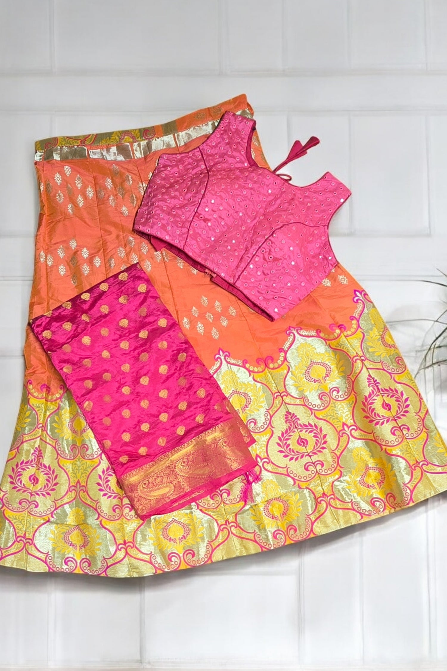 Orange Lehenga Set for Vibrant Celebration