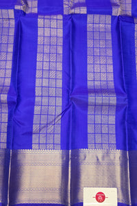 Royal Blue Designer Kanchipuram Silk Saree with Intricate Zari Work