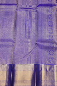 Royal Blue Designer Kanchipuram Silk Saree with Intricate Zari Work