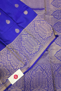 Royal Blue Zari Kanchipuram Silk Saree with Opulent Craftsmanship