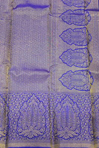 Royal Blue Zari Kanchipuram Silk Saree with Opulent Craftsmanship