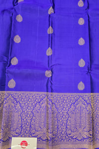 Royal Blue Zari Kanchipuram Silk Saree with Opulent Craftsmanship