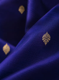 Royal Blue and Mulberry Pink Silk Saree – A Striking Colour Symphony