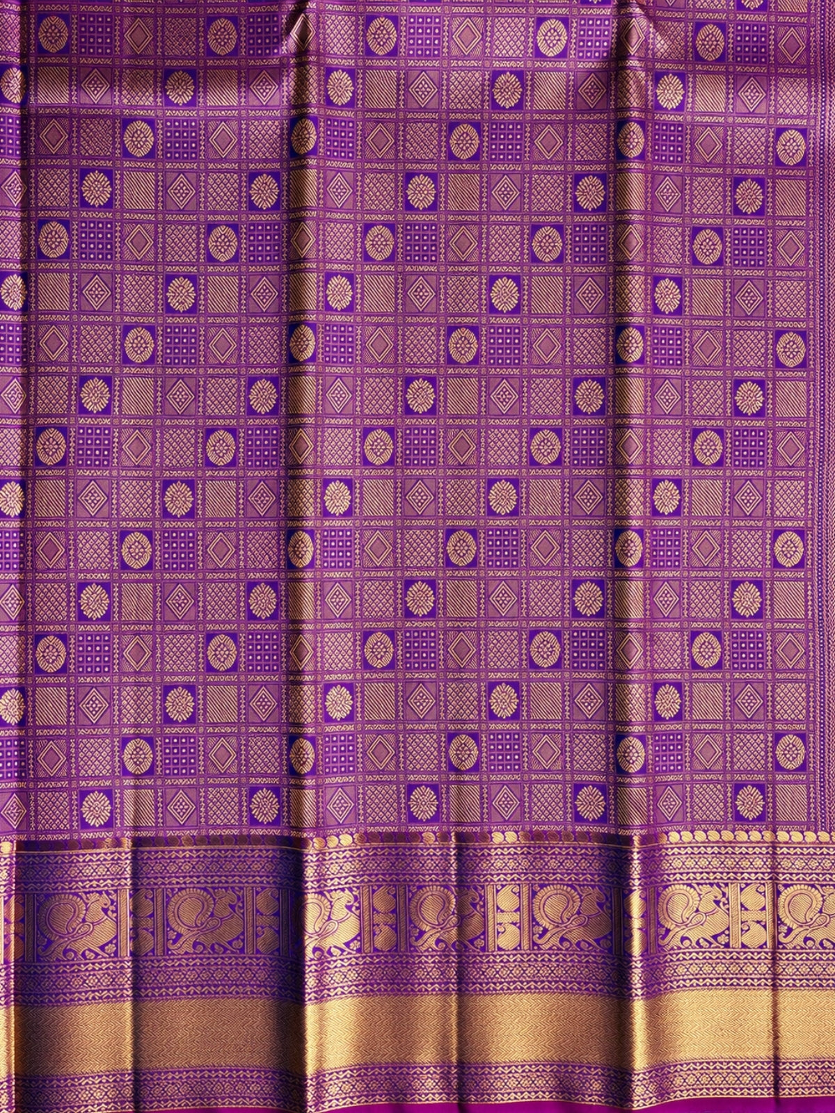 Egyptian Blue Silk Saree – A Touch of Regal Sophistication