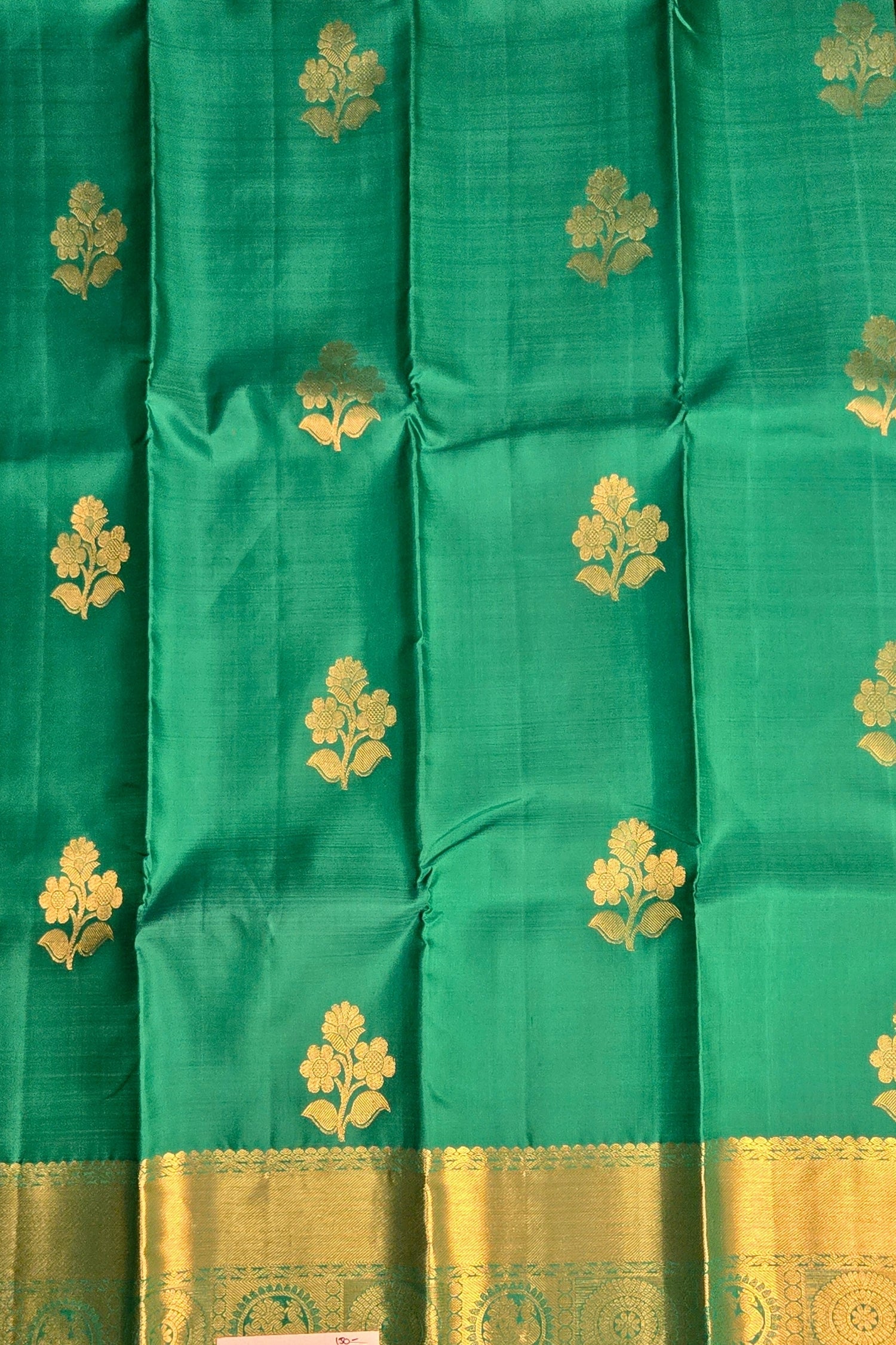 Traditional Dark Green Silk Saree for Wedding