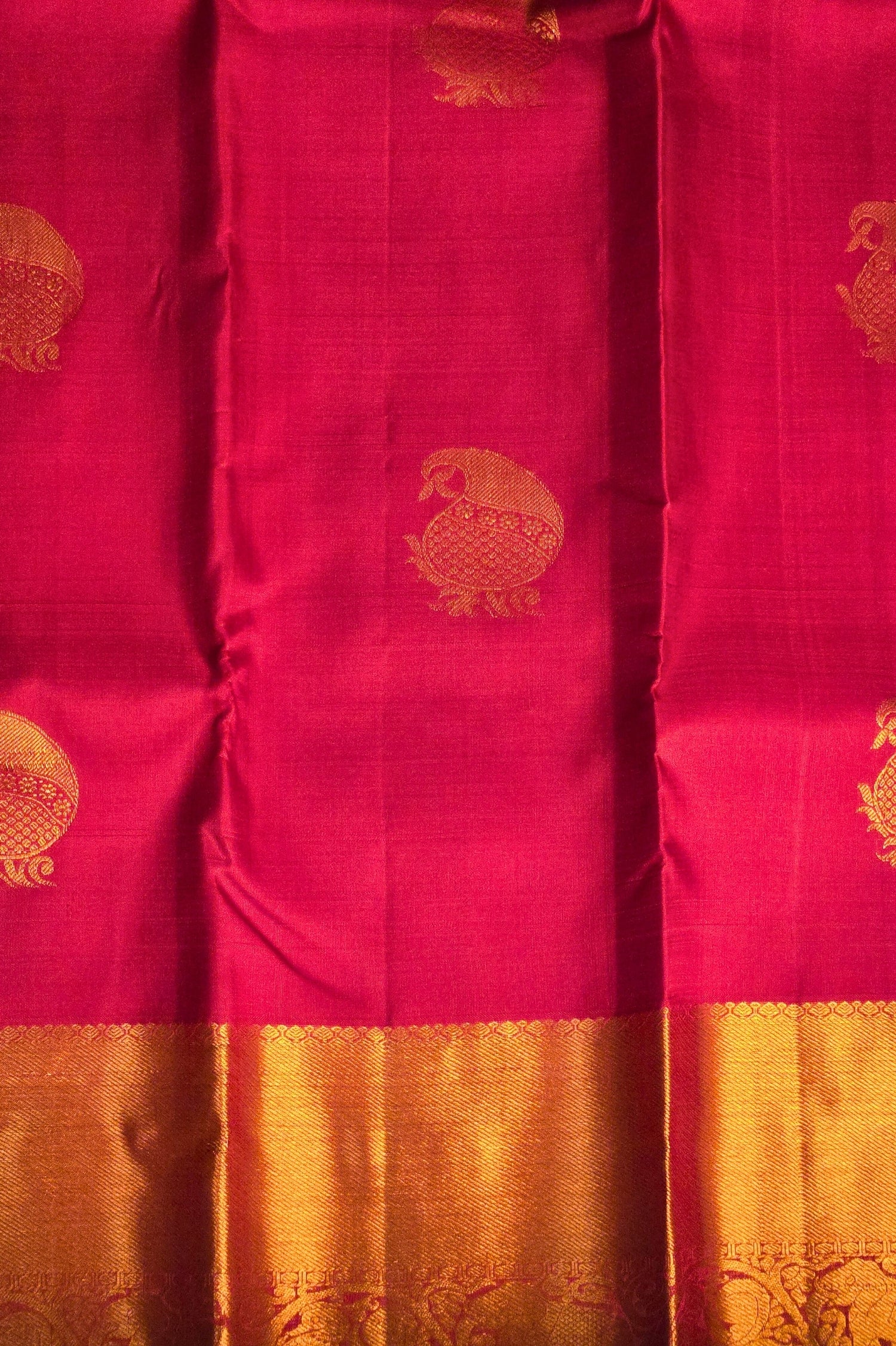 Crimson Elegance Kanchipuram Silk Saree