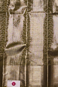 Pure Kanchipuram silk with a soft sheen