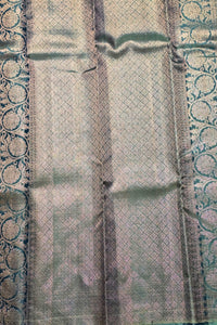 Close-up of patterned fabric with decorative border