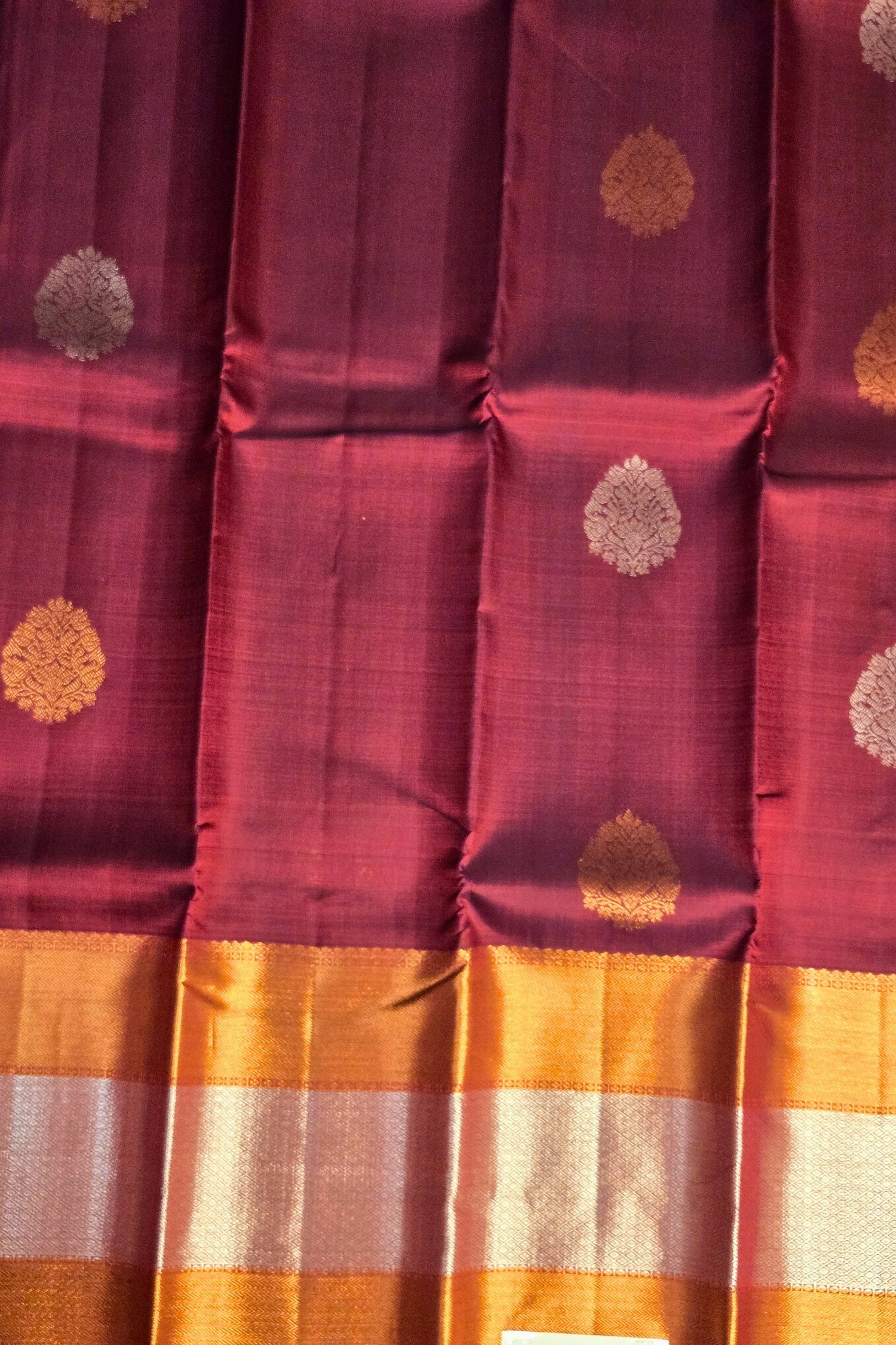 Mystic Maroon Kanchipuram Silk Saree