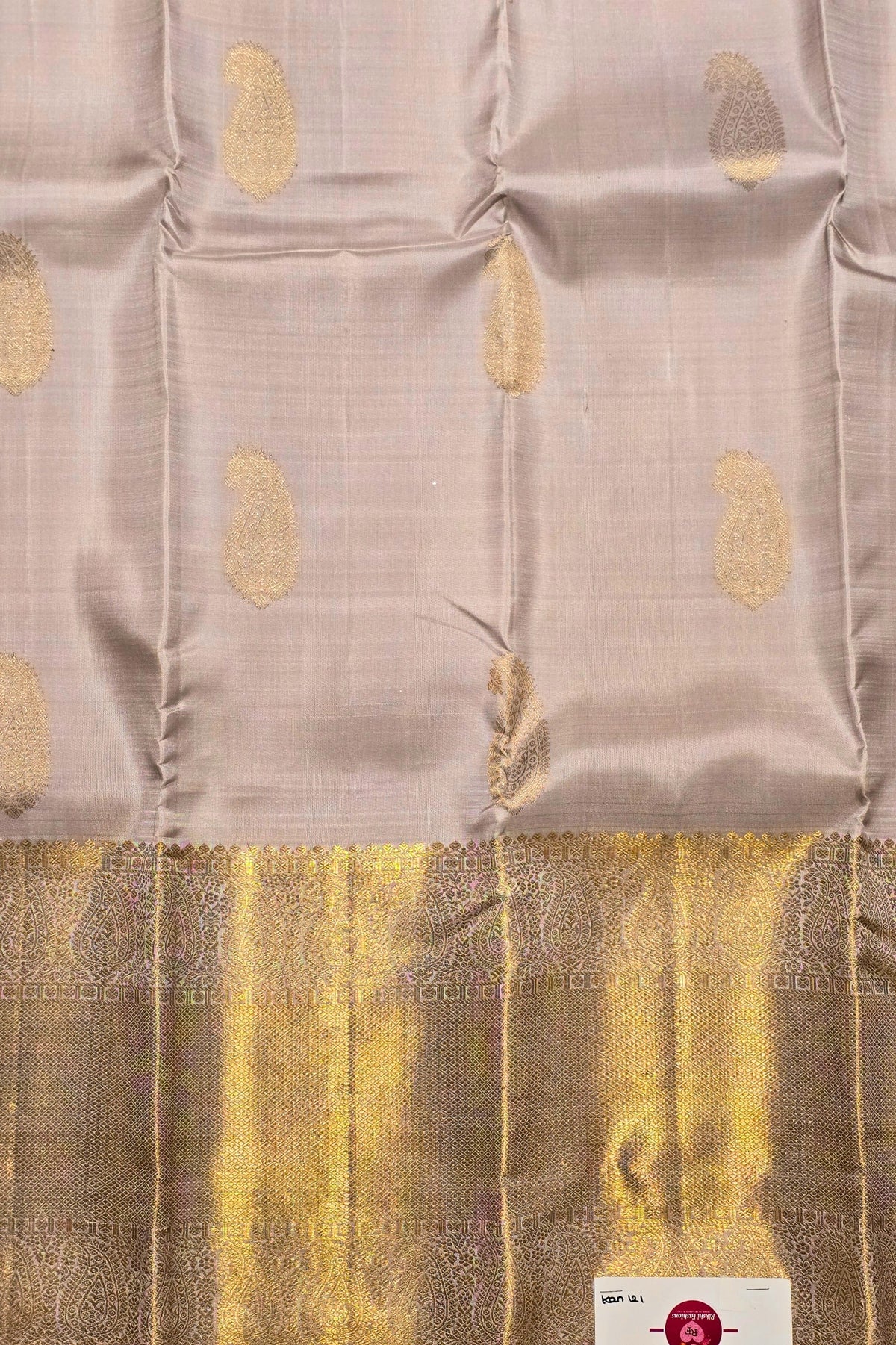 Elegant Lavender Kanchipuram Saree with Soft Pink