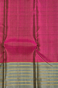 Stunning Deep Carmine Kanchipuram  Saree with Rich Elegance