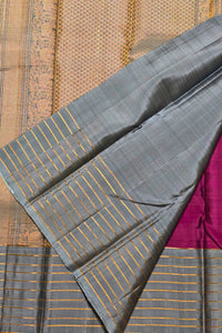 Stunning Deep Carmine Kanchipuram  Saree with Rich Elegance