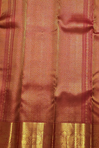 Rich Maroon Kanchipuram Silk Saree with Grand Gold Zari Detailing