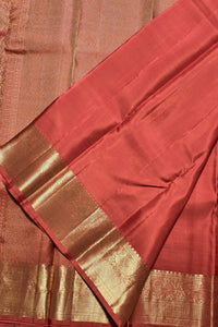 Red saree with gold border