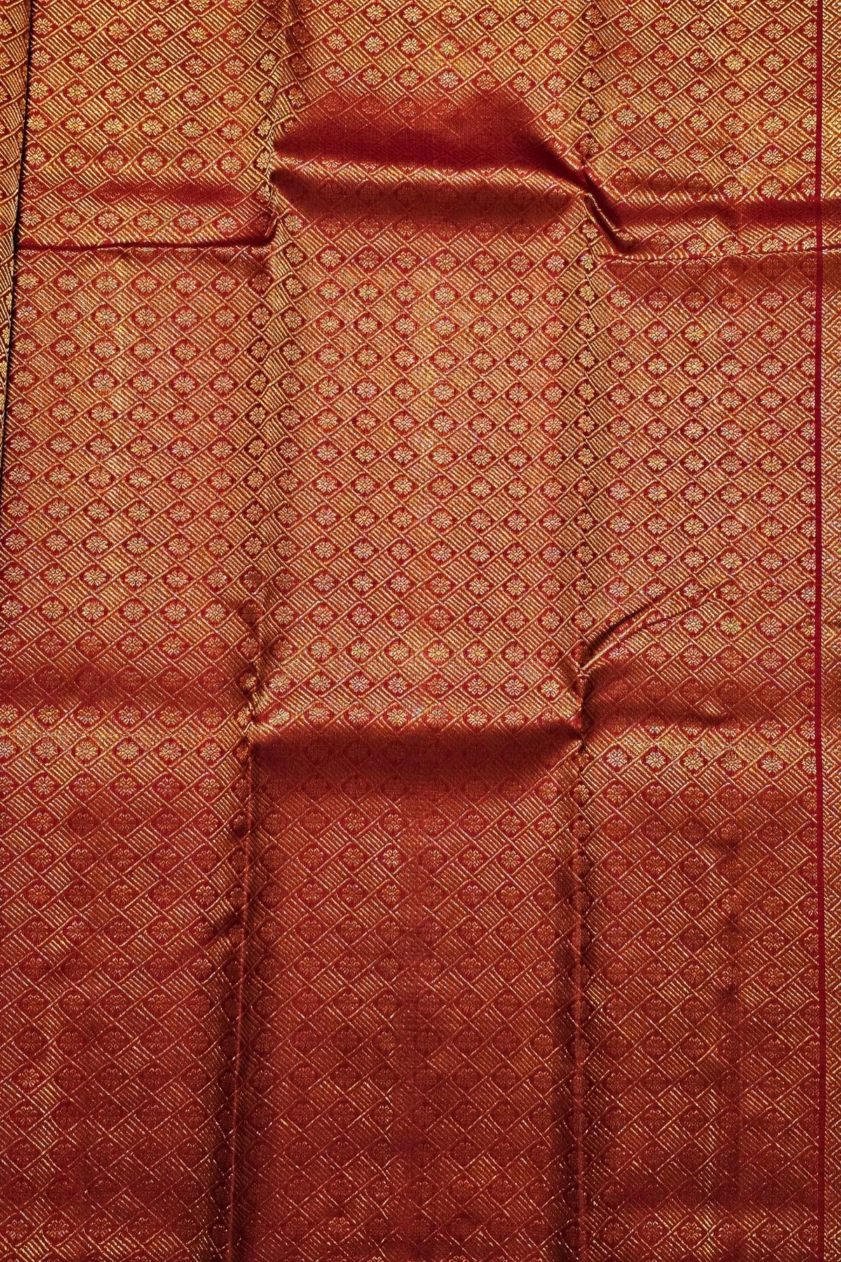 Ember Elegance Kanchipuram Silk Saree in Classic Red