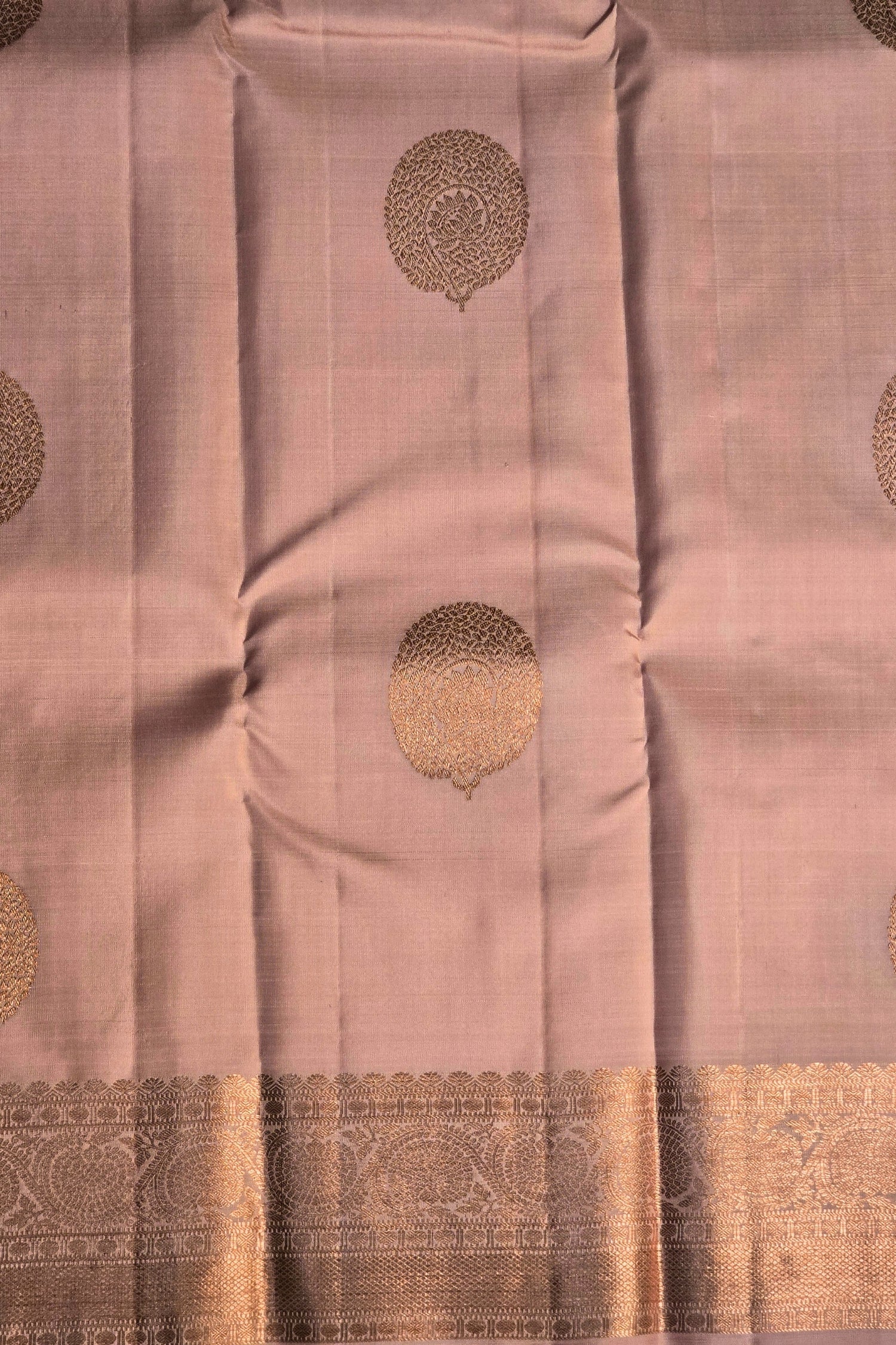 Elegant Beige Kanchipuram Silk Saree