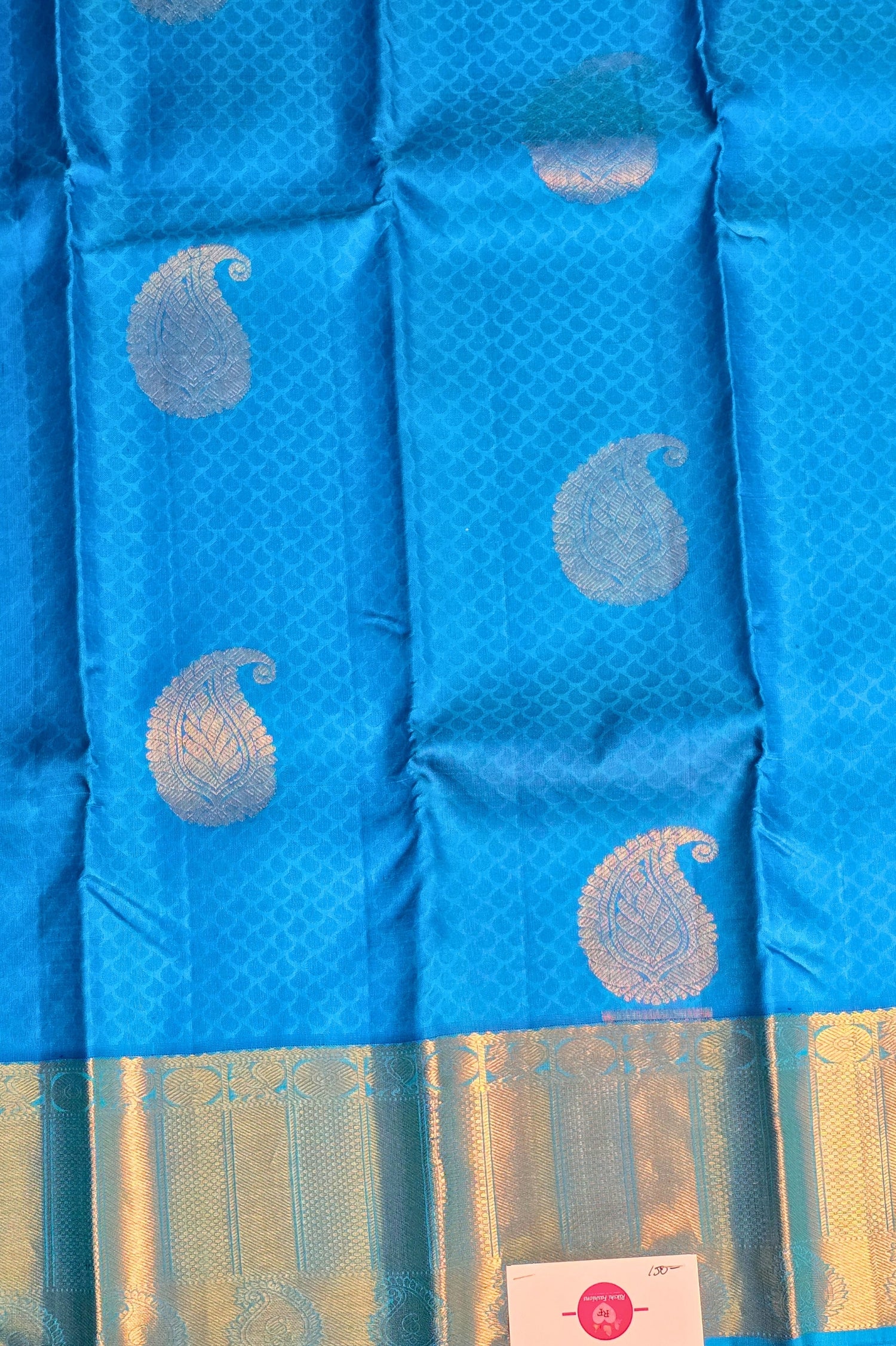 Elegant Light Blue Kanchipuram Silk Saree