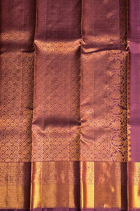 Pinkish Purple Kanchipuram Silk Saree