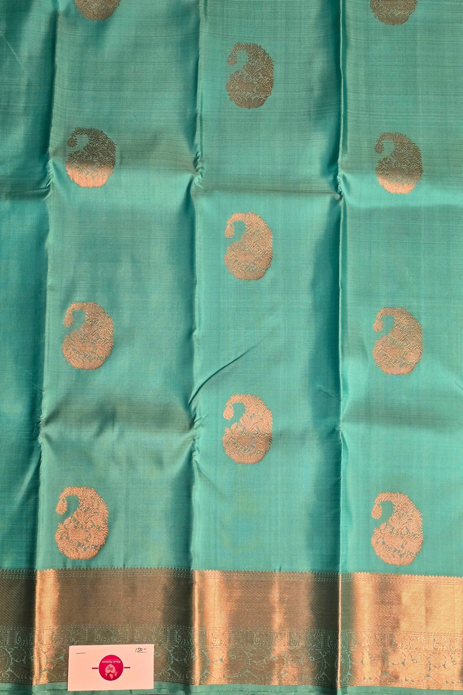 Elegant Mist – Light Blue Kanchipuram Silk Saree