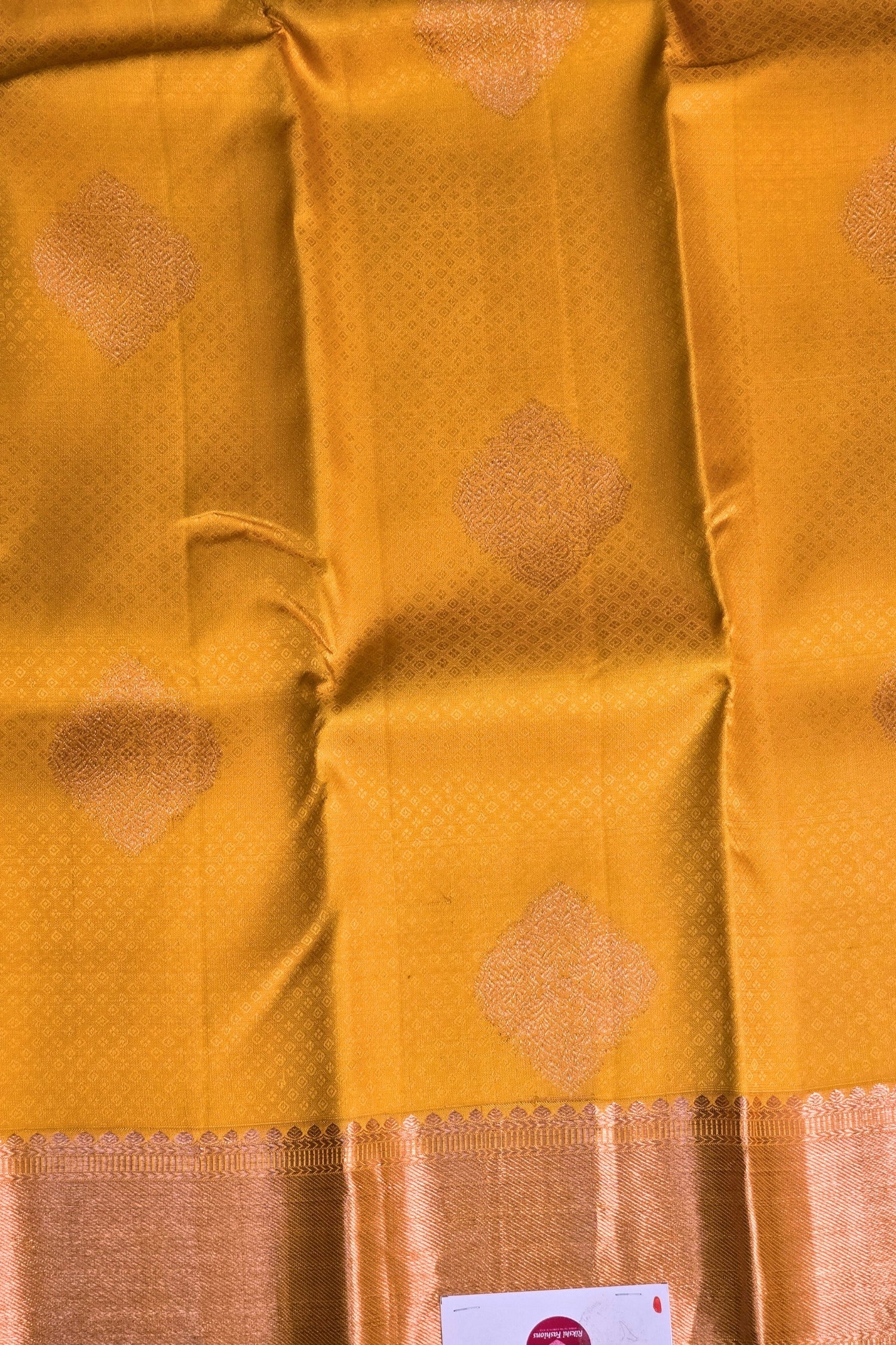 Golden Glow Yellow Kanchipuram Silk Saree
