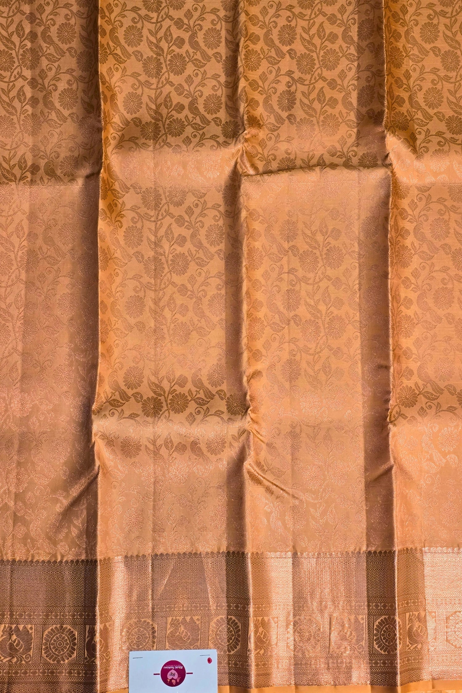 Persian Orange Kanchipuram Silk Saree