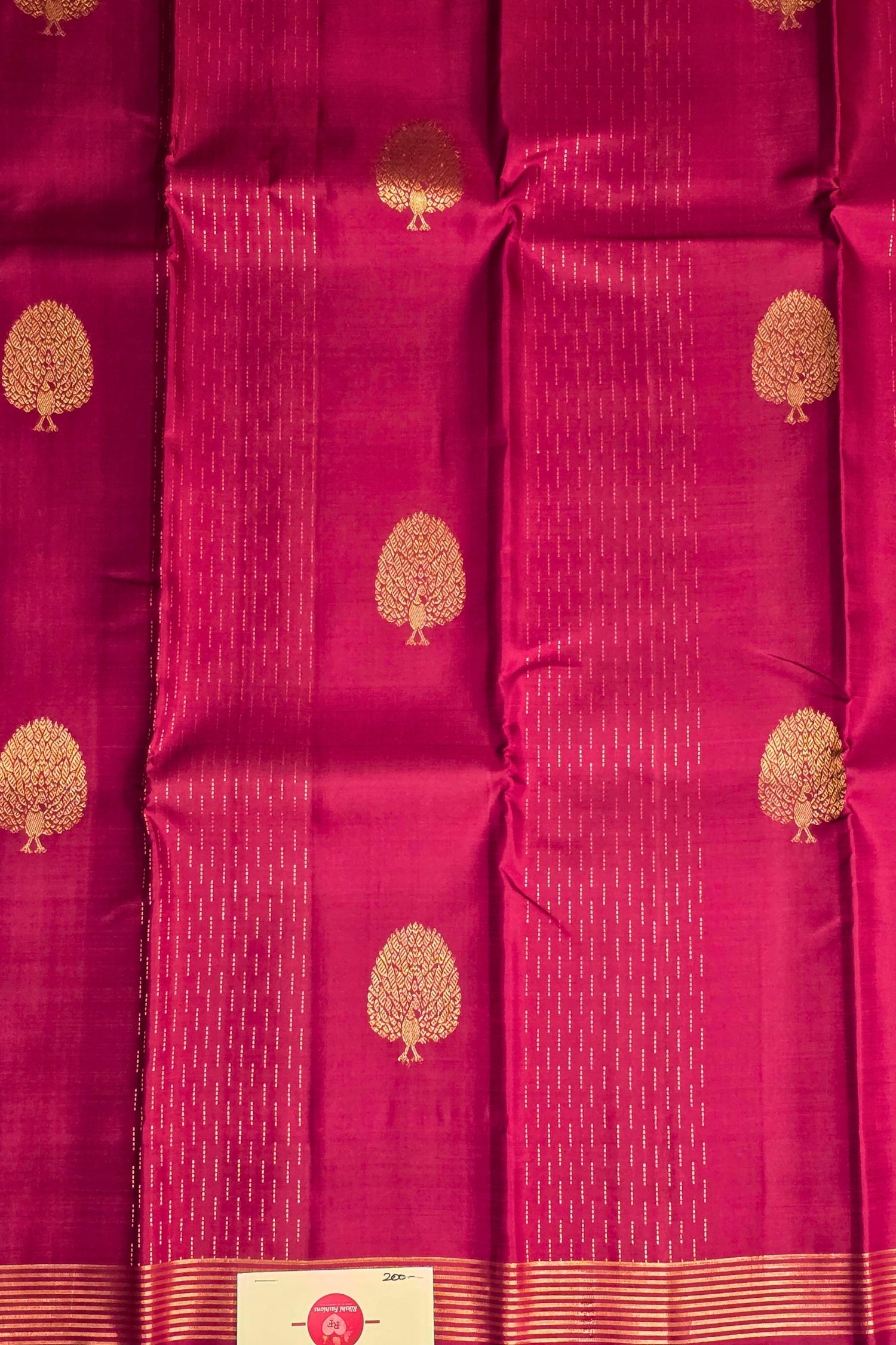 Hot Pink Kanchipuram Silk Saree with Zari Elegance
