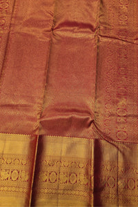 Close-up of a brown fabric with intricate patterns