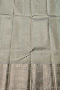 Maroon Kanchipuram Silk Saree with Grey Border