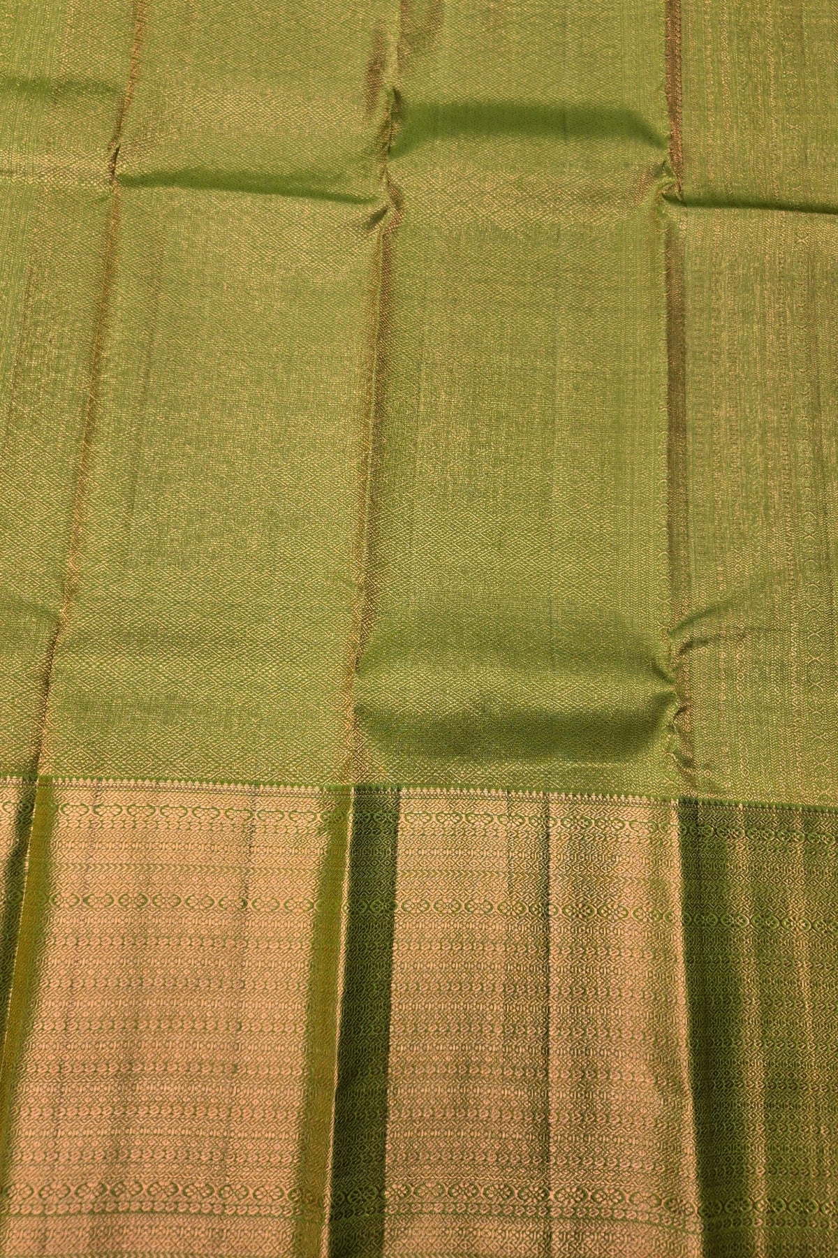 Green fabric with a checkered pattern