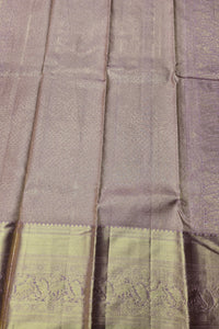 Copper Rose Kanchipuram Silk Saree with Gold Border