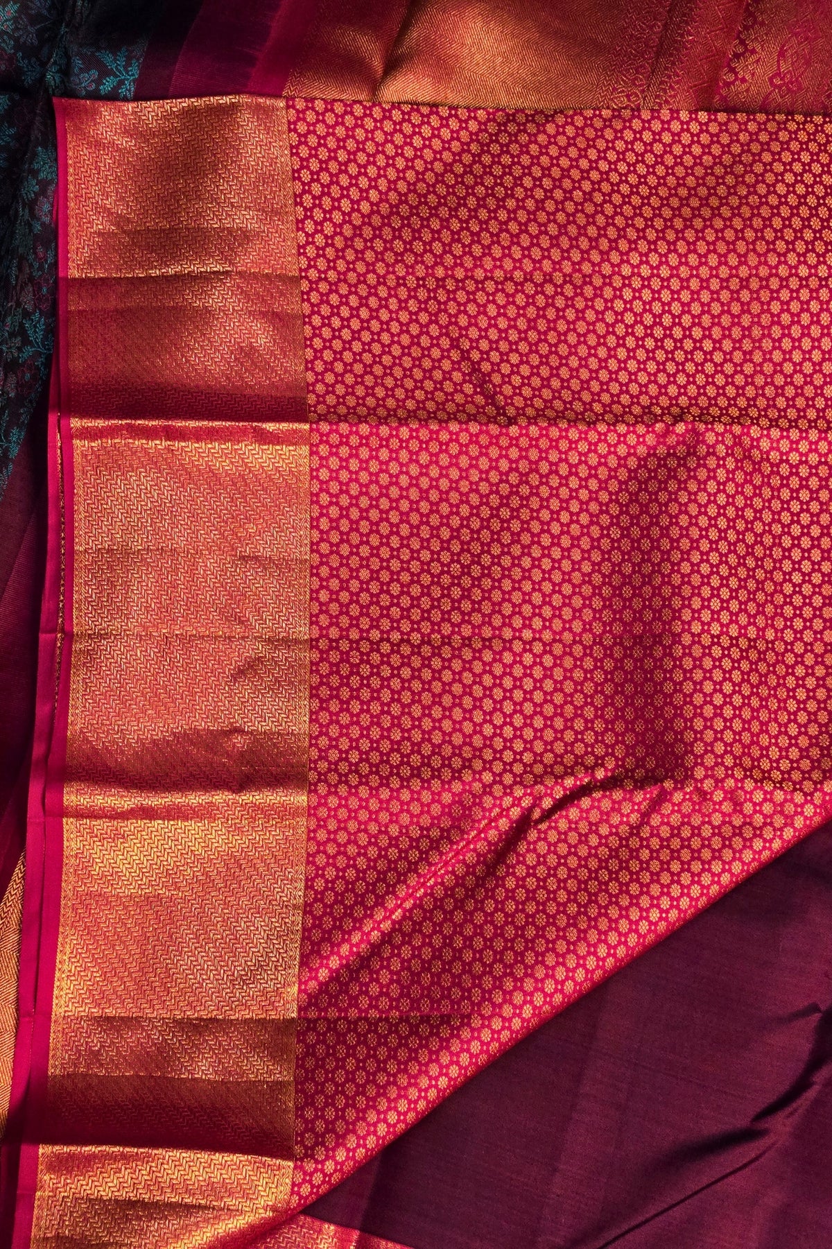 Royal Radiance – Blue and Pink Kanchipuram Silk Saree