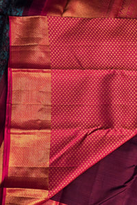 Royal Radiance – Blue and Pink Kanchipuram Silk Saree