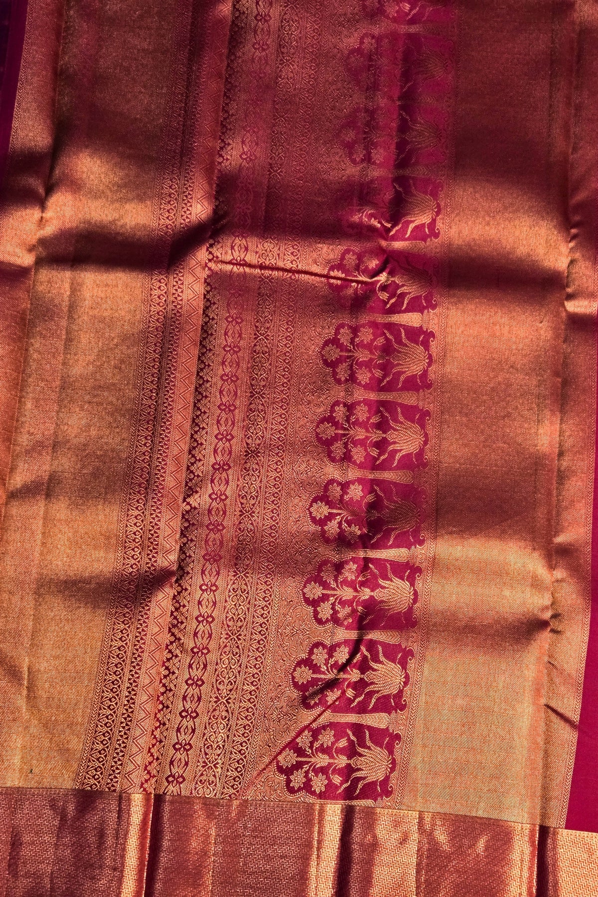 Royal Radiance – Blue and Pink Kanchipuram Silk Saree