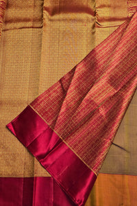 Royal Blue Full Design Kanchipuram Silk Saree