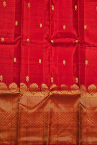 Red fabric with gold patterns