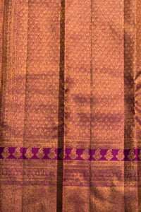 Textured fabric with a purple border