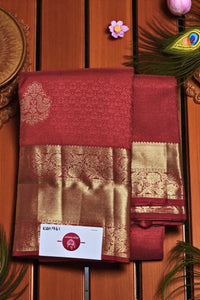 Crimson Majesty – Red Kanchipuram Silk Saree