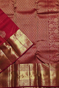 Crimson Majesty – Red Kanchipuram Silk Saree