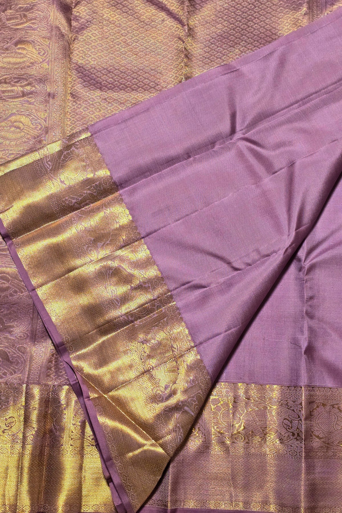 Purple fabric with gold border
