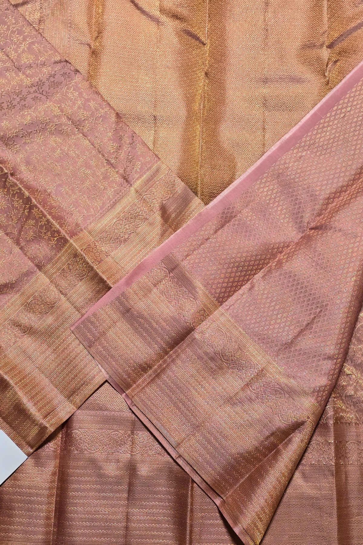 Close-up of brown fabric with a textured pattern