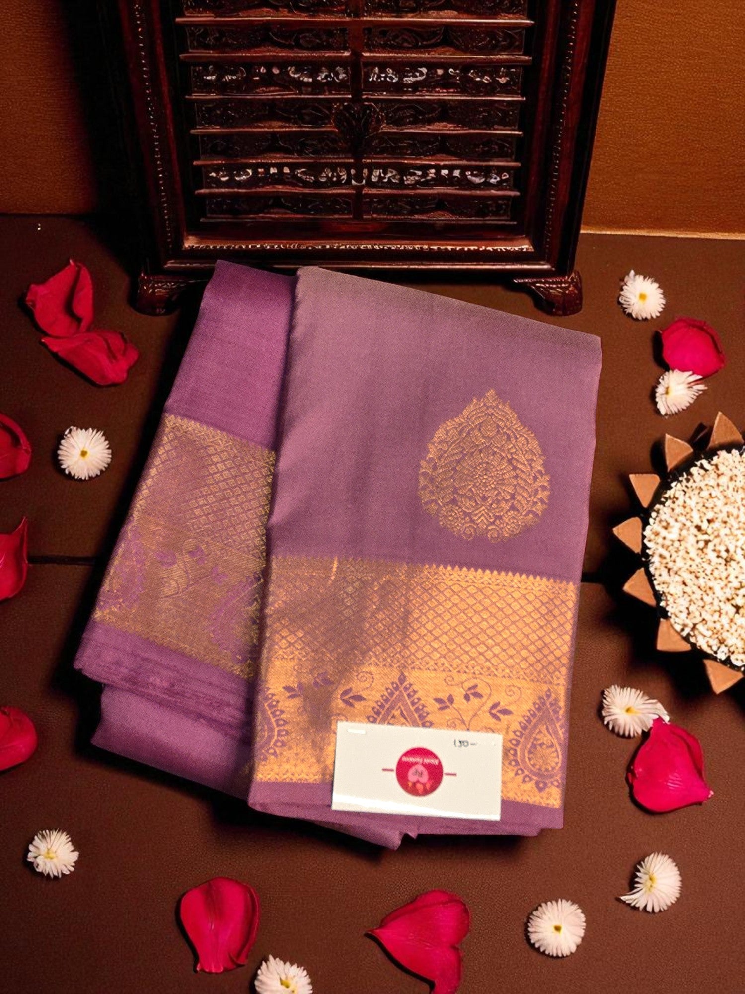 Regal Pink Kanchipuram Silk Saree