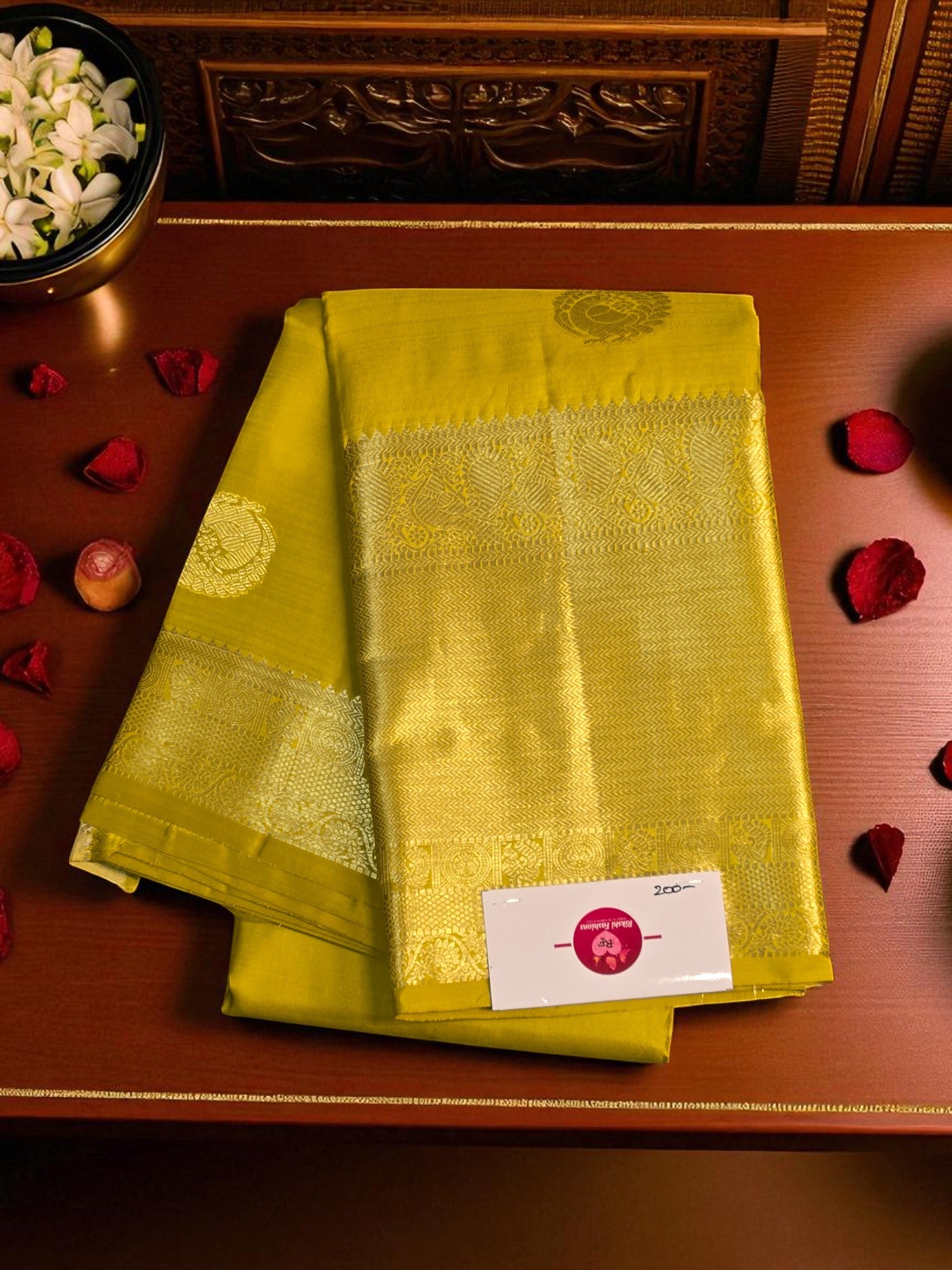 Sunshine Glow Kanchipuram Silk Saree