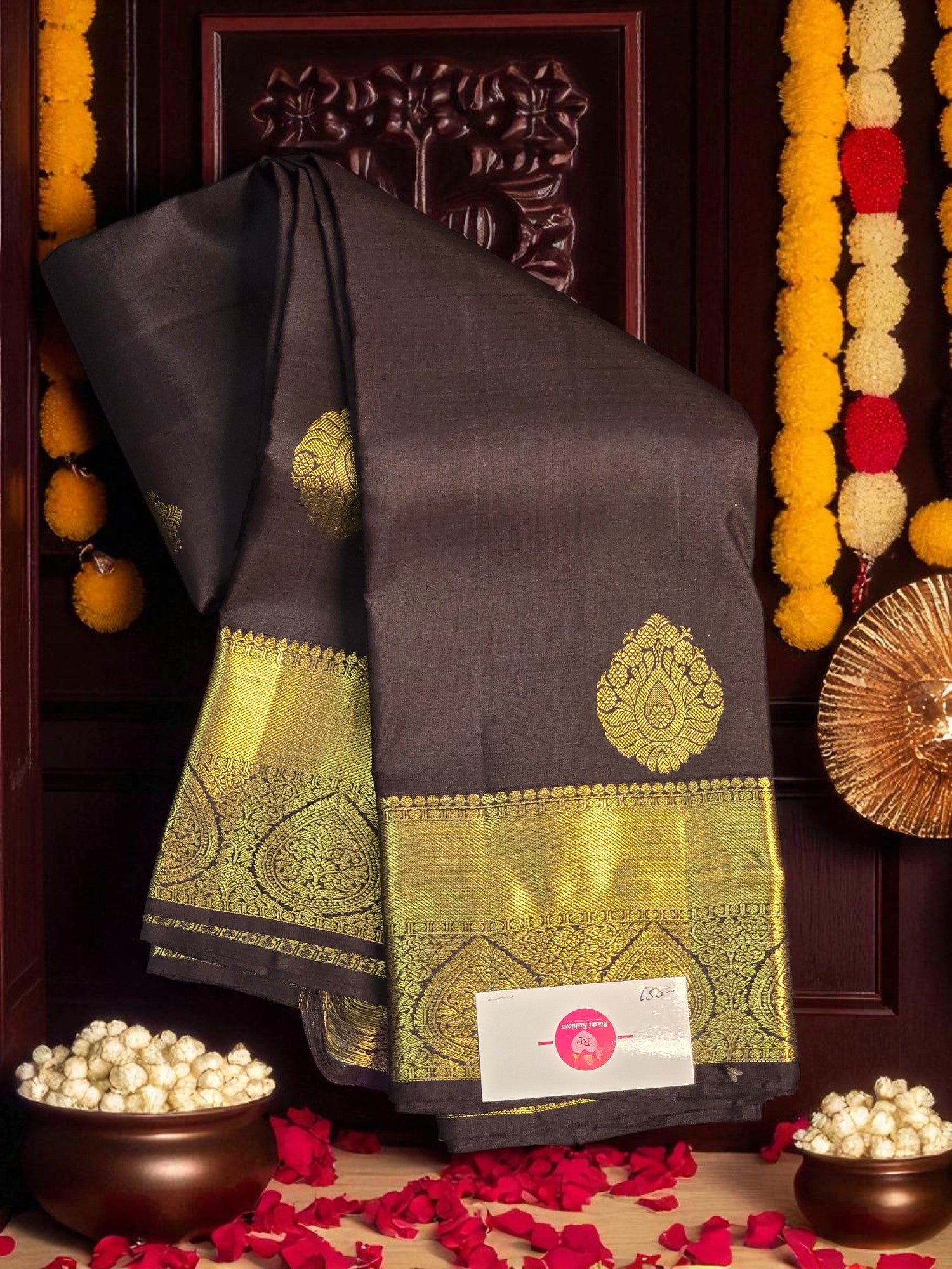 Classic Brown Kanchipuram Silk Saree