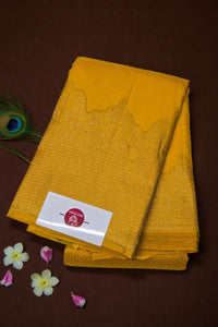 Mustard Yellow Kanchipuram Silk Saree